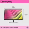 HP E24t G5 FHD lietimui jautrus monitorius, 60,5 cm (23,8 colio), 1920 x 1080 pikselių, Full HD, LCD, 5 ms, juodas