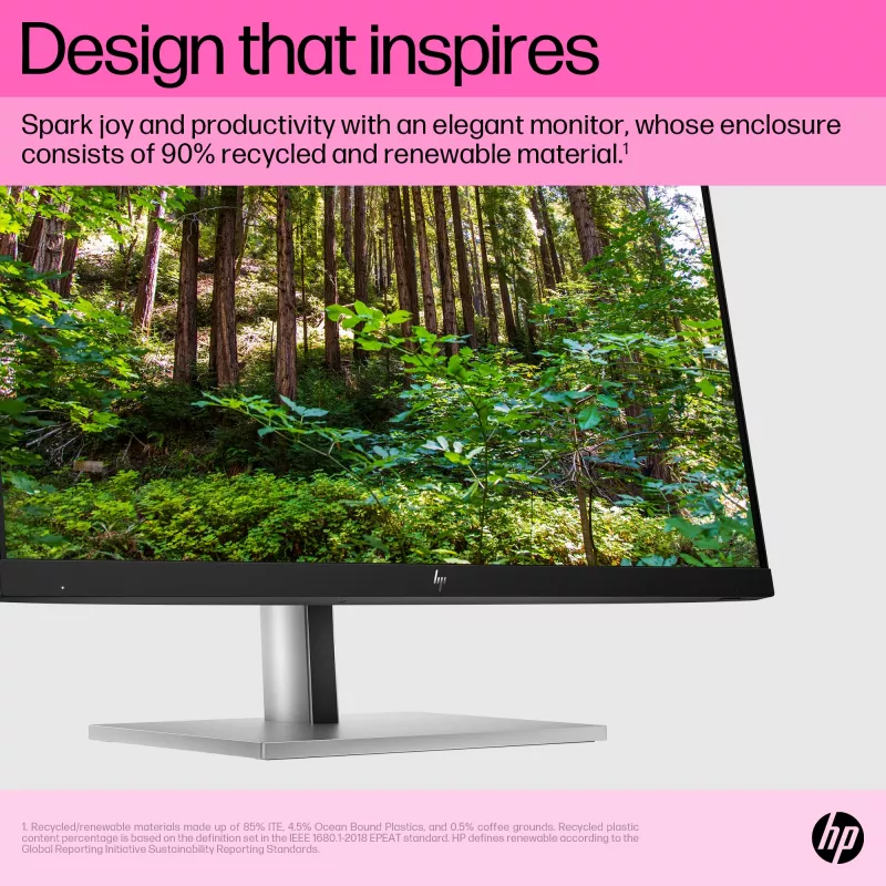 HP E24t G5 FHD lietimui jautrus monitorius, 60,5 cm (23,8 colio), 1920 x 1080 pikselių, Full HD, LCD, 5 ms, juodas
