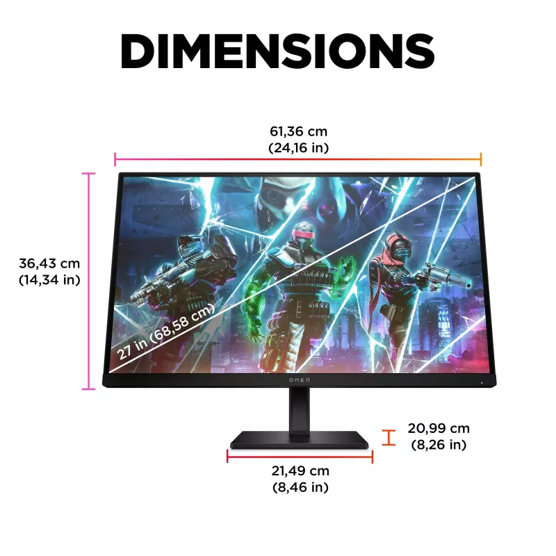 OMEN by HP 27 colių FHD 240 Hz žaidimų monitorius – OMEN 27s