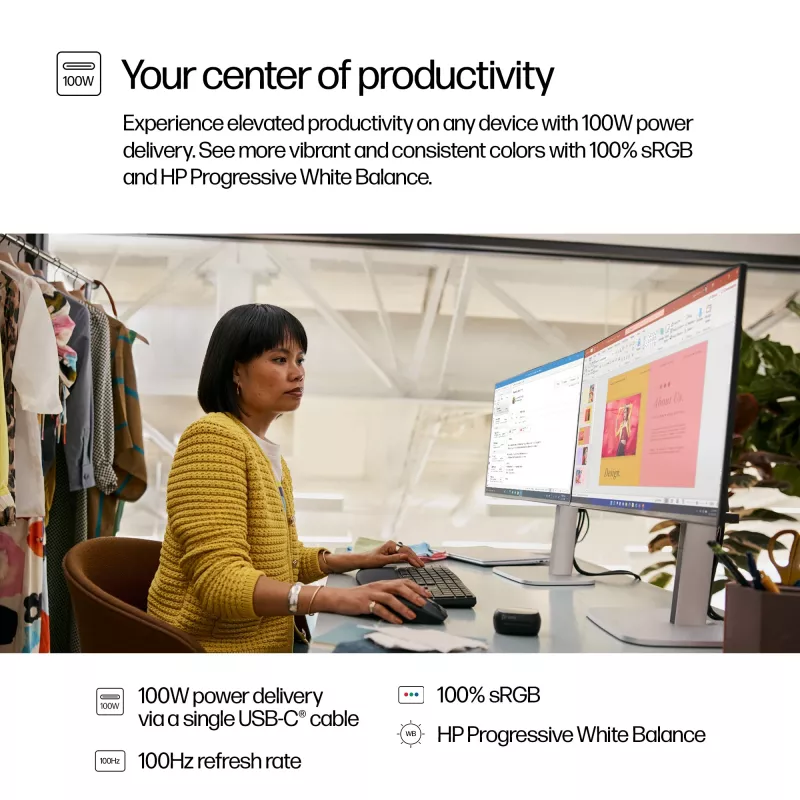 HP Series 5 Pro 23.8 col. FHD USB-C monitoras - 524pu