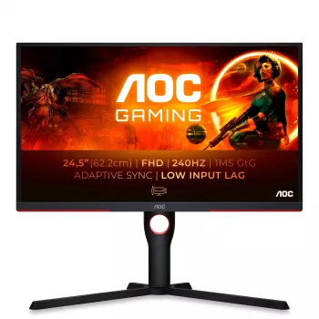 Monitorius AOC G3 25G3ZM/BK 62,2 cm (24,5 colio) 1920 x 1080 pikselių Full HD juodas, raudonas