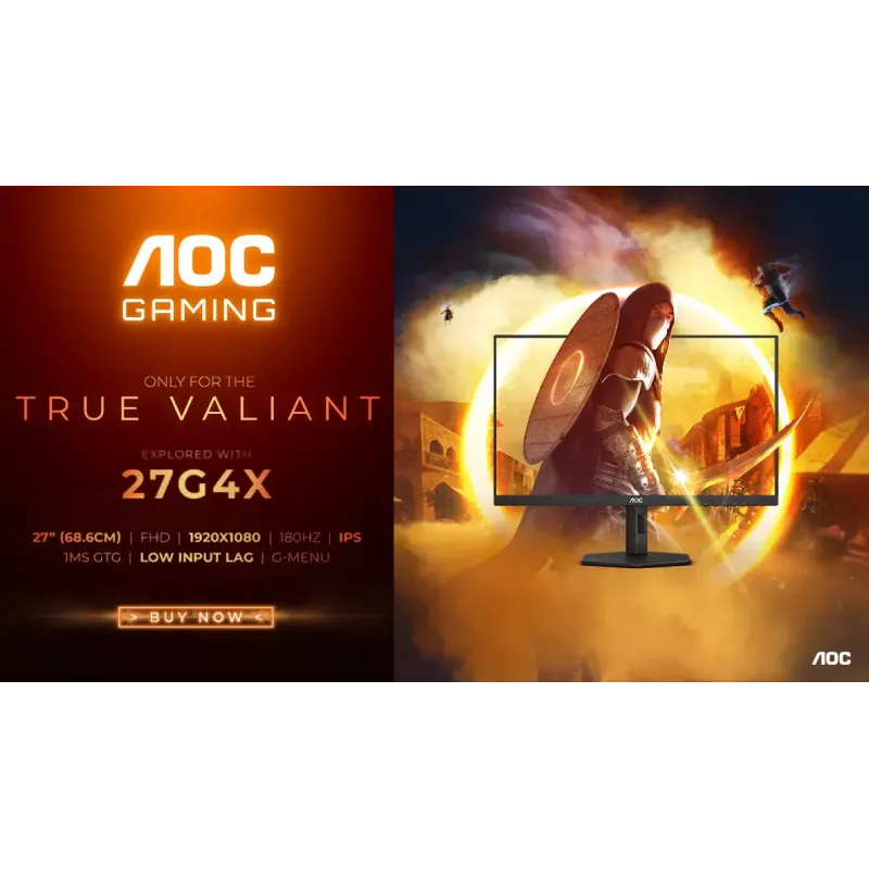 AOC G4 27G4X žaidimų monitorius 68,6 cm (27 col.) 1920 x 1080 pikselių Full HD LED juodas, pilkas
