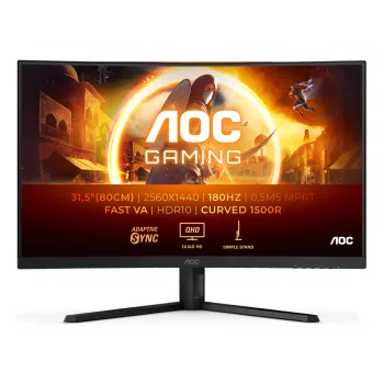 AOC G4 CQ32G4VE monitorius 80 cm (31,5 col.) 2560 x 1440 pikselių Quad HD LCD juodas, pilkas