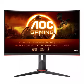 AOC G2 C27G2Z3/BK monitorius 68,6 cm (27 colių) 1920 x 1080 pikselių Full HD LED juodas, raudonas