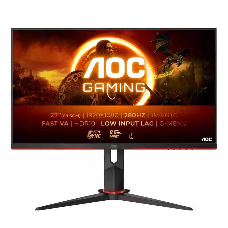 AOC G2 27G2ZN3/BK 27 colių Full HD LCD žaidimų monitorius, juodas/raudonas
