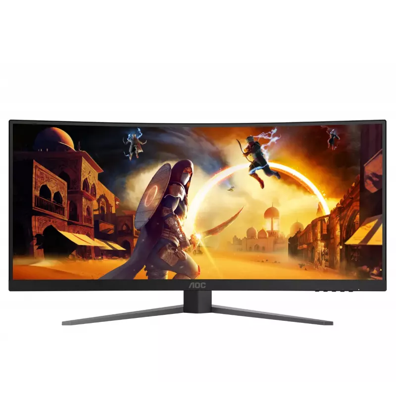 AOC G4 CU34G4 monitorius 86,4 cm (34 colių) 3440 x 1440 pikselių Wide Quad HD LED juodas, raudonas