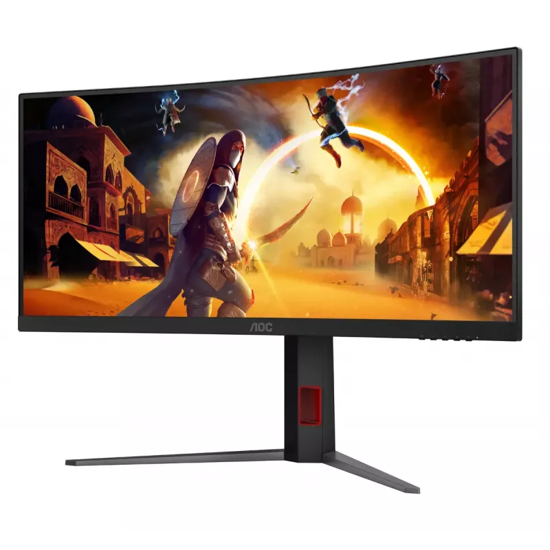 AOC G4 CU34G4 monitorius 86,4 cm (34 colių) 3440 x 1440 pikselių Wide Quad HD LED juodas, raudonas