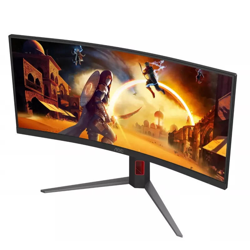 AOC G4 CU34G4 monitorius 86,4 cm (34 colių) 3440 x 1440 pikselių Wide Quad HD LED juodas, raudonas