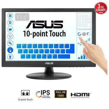 ASUS VT169HE 39,6 cm (15,6 colio) Full HD LED jutiklinis monitorius juodas