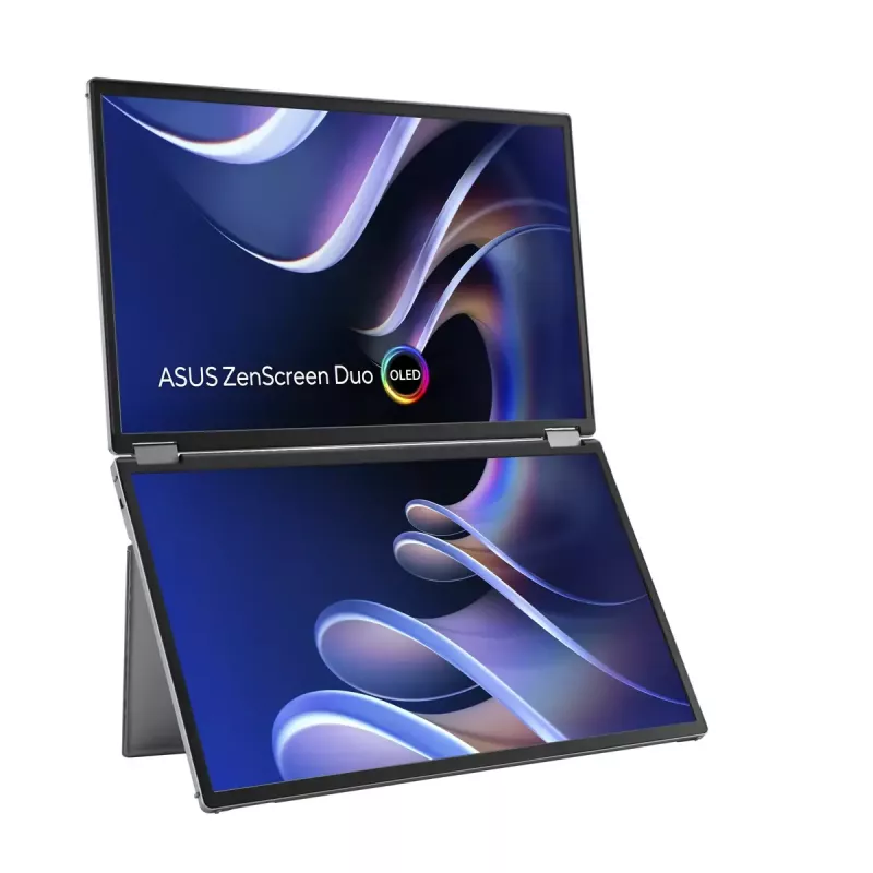 ASUS ZenScreen Duo OLED MQ149CD nešiojamas monitorius 35,6 cm (14 colių) 1920 x 1200 WUXGA sidabrinis