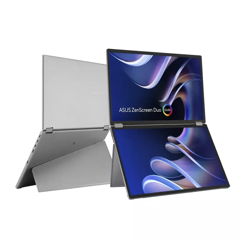 ASUS ZenScreen Duo OLED MQ149CD nešiojamas monitorius 35,6 cm (14 colių) 1920 x 1200 WUXGA sidabrinis
