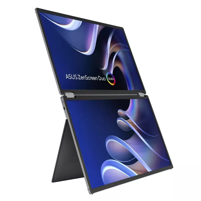 ASUS ZenScreen Duo OLED MQ149CD nešiojamas monitorius 35,6 cm (14 colių) 1920 x 1200 WUXGA sidabrinis