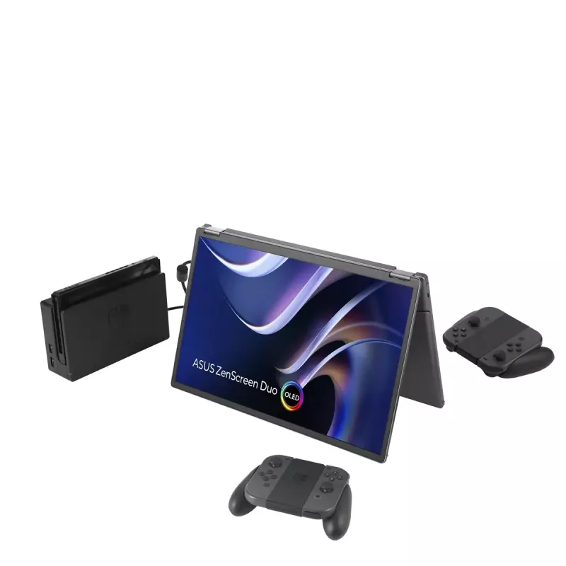 ASUS ZenScreen Duo OLED MQ149CD nešiojamas monitorius 35,6 cm (14 colių) 1920 x 1200 WUXGA sidabrinis