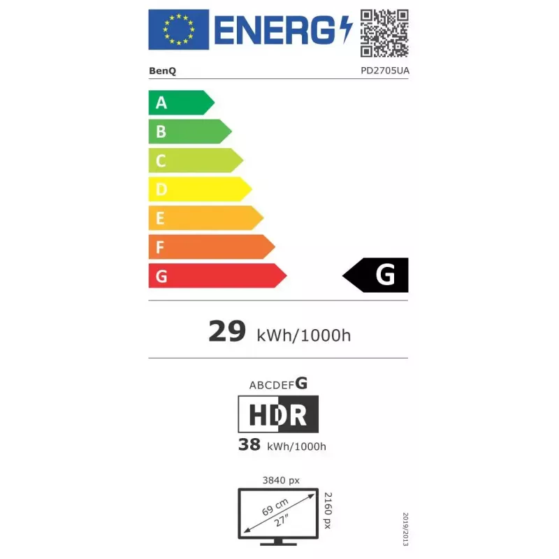 BenQ PD2705UA profesionalus monitorius 27 colių (68,6 cm) 4K Ultra HD IPS LCD juodas
