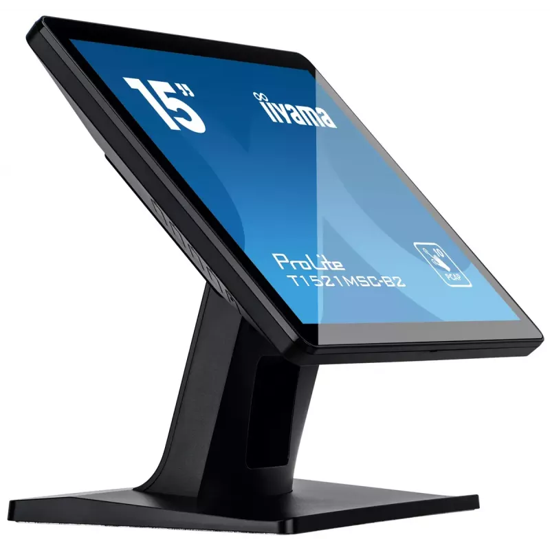 iiyama ProLite T1521MSC-B2 monitor kompiuterinis 38,1 cm (15 colių) 1024 x 768 pikseliai XGA LED liečiamasis stalinis juodas