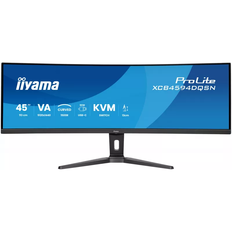 iiyama G-MASTER 45 inch LCD lenktas versl. UWQHD kompiuterio monitorius 113 cm (44.5 inch) 5120 x 1440 pikselių Dual QHD LED juodas