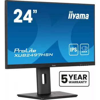 Monitorius iiyama ProLite XUB2497HSN-B2 23.8 colių Full HD LED IPS su USB-C dokstote