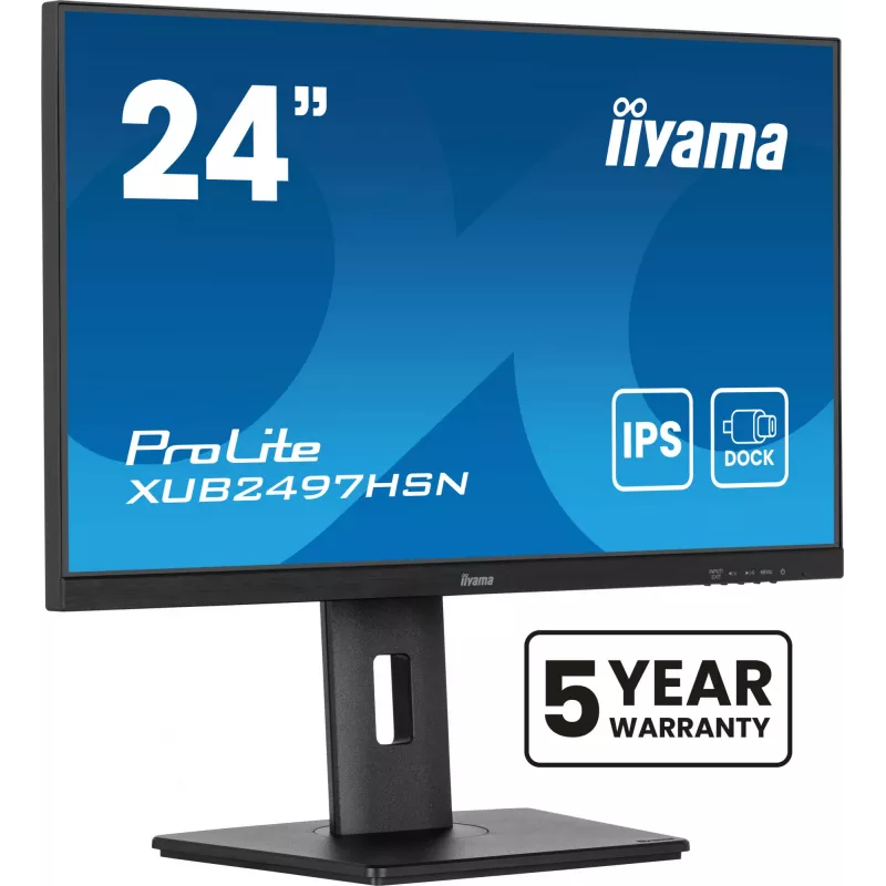 Monitorius iiyama ProLite XUB2497HSN-B2 23.8 colių Full HD LED IPS su USB-C dokstote