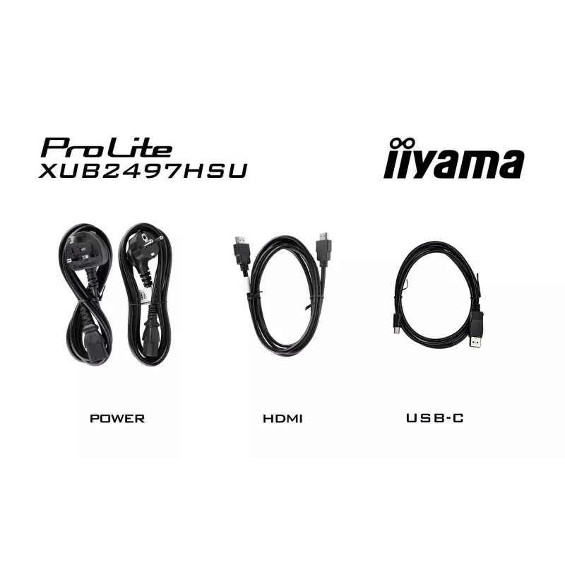 Monitorius iiyama ProLite XUB2497HSN-B2 23.8 colių Full HD LED IPS su USB-C dokstote