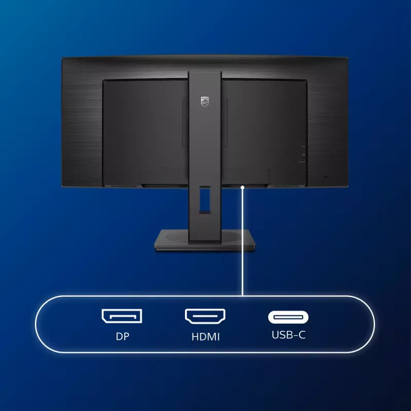 Philips B Line 346B1C/00 monitorius 86,4 cm (34 colių) 3440 x 1440 pikselių Quad HD LCD juodas