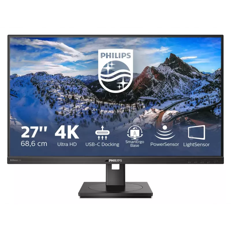 Philips 279P1/00 monitorius 68,6 cm (27 col.) 3840 x 2160 pikselių 4K Ultra HD LED juodas