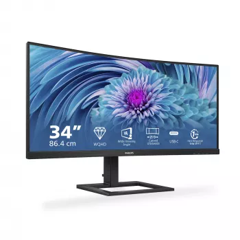 Philips E Line 346E2CUAE/00 monitor 86,4 cm (34 colių) 3440 x 1440 pikselių Wide Quad HD+ LCD juodas
