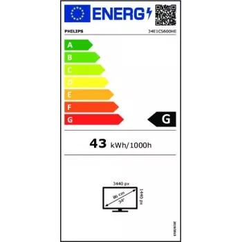 Philips 5000 serijos 34E1C5600HE/00 kompiuterio monitorius 86,4 cm (34 inch) 3440 x 1440 pikselių 4K Ultra HD LED juodas