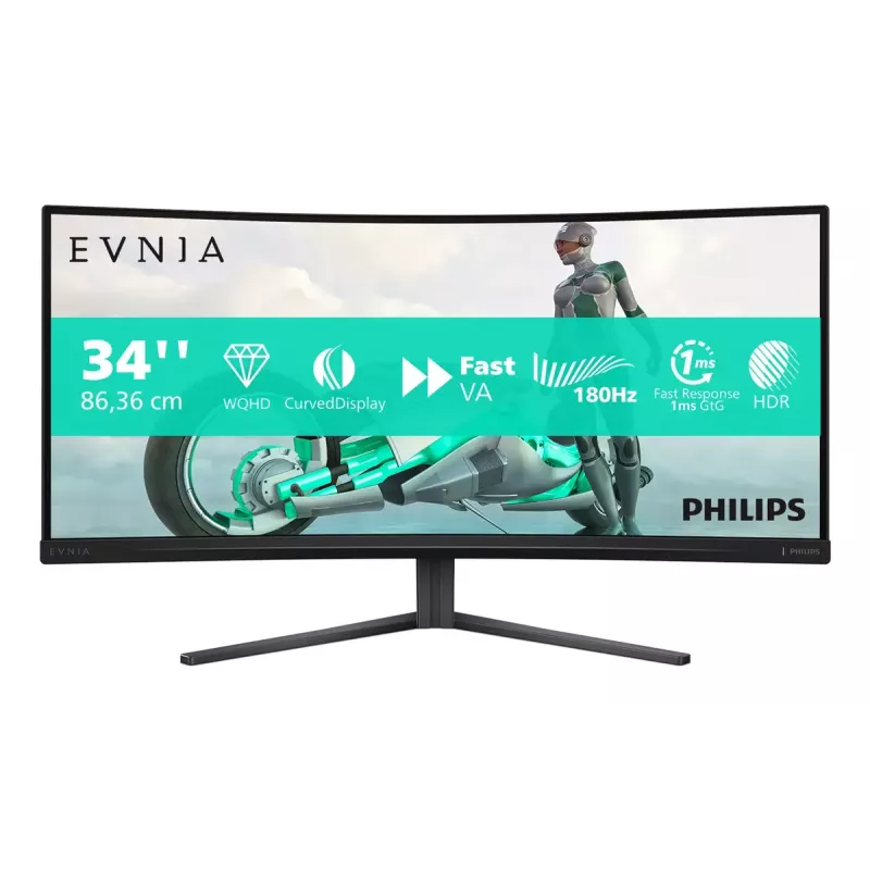 Philips Evnia 34M2C3500L/00 monitorius 86,4 cm (34 colių) 3440 x 1440 pikselių Wide Quad HD LCD juodas