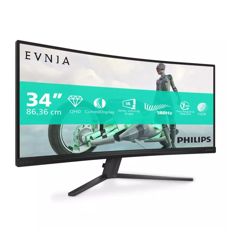 Philips Evnia 34M2C3500L/00 monitorius 86,4 cm (34 colių) 3440 x 1440 pikselių Wide Quad HD LCD juodas