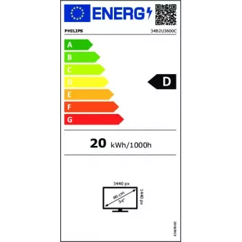 Philips 3000 serijos 34B2U3600C/00 kompiuterio monitorius 86,4 cm (34 colių) 3440 x 1440 pikselių Wide Quad HD LCD juodas