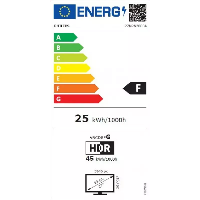 Philips Evnia 3000 27M2N3800A/00 monitor 68,6 cm (27 colių) 3840 x 2160 pikselių 4K Ultra HD LCD pilkas