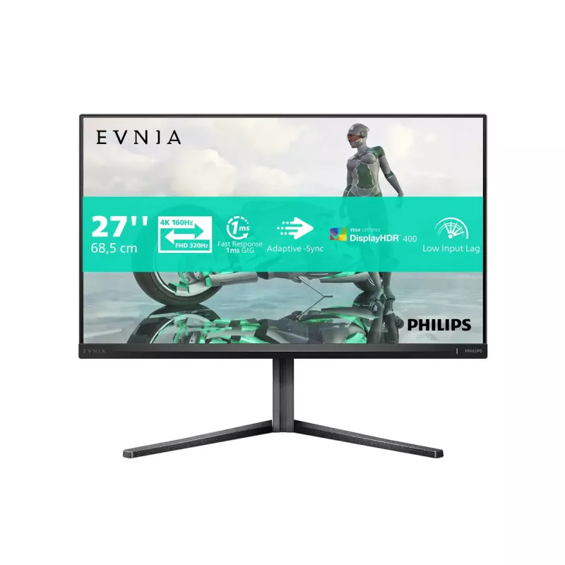 Philips Evnia 3000 27M2N3800A/00 monitor 68,6 cm (27 colių) 3840 x 2160 pikselių 4K Ultra HD LCD pilkas