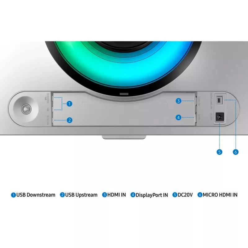 Samsung G93SC monitorius 124,5 cm (49 col.) 5120 x 1440 pikselių Dual QHD OLED sidabrinis