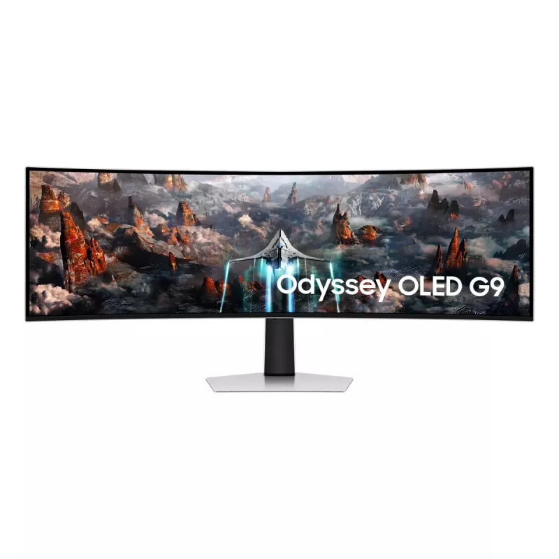 Samsung G93SC monitorius 124,5 cm (49 col.) 5120 x 1440 pikselių Dual QHD OLED sidabrinis