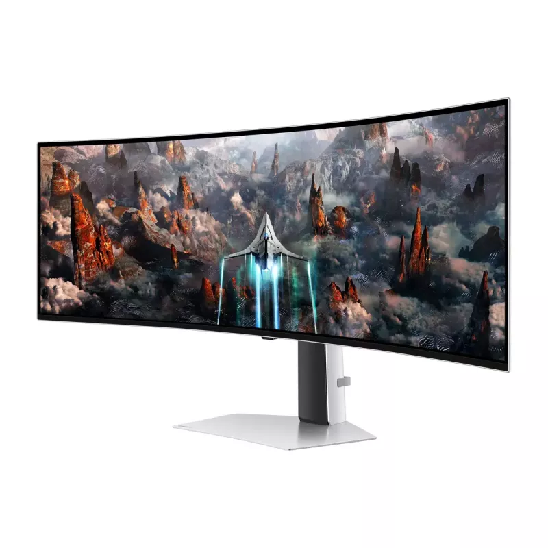 Samsung G93SC monitorius 124,5 cm (49 col.) 5120 x 1440 pikselių Dual QHD OLED sidabrinis