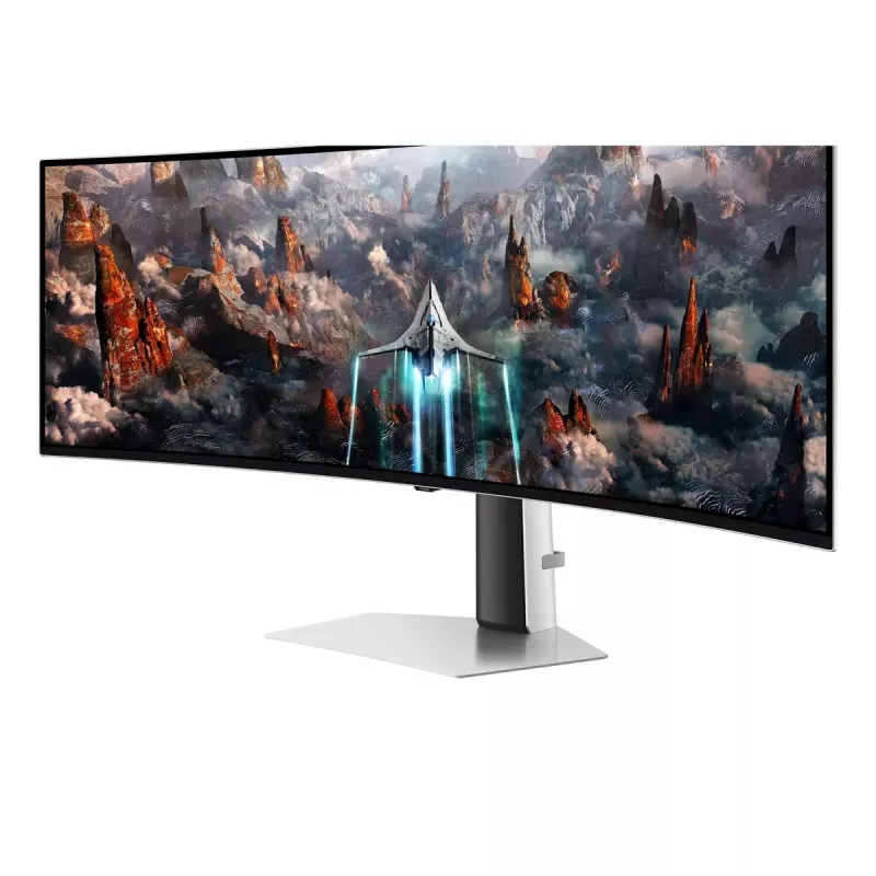 Samsung G93SC monitorius 124,5 cm (49 col.) 5120 x 1440 pikselių Dual QHD OLED sidabrinis