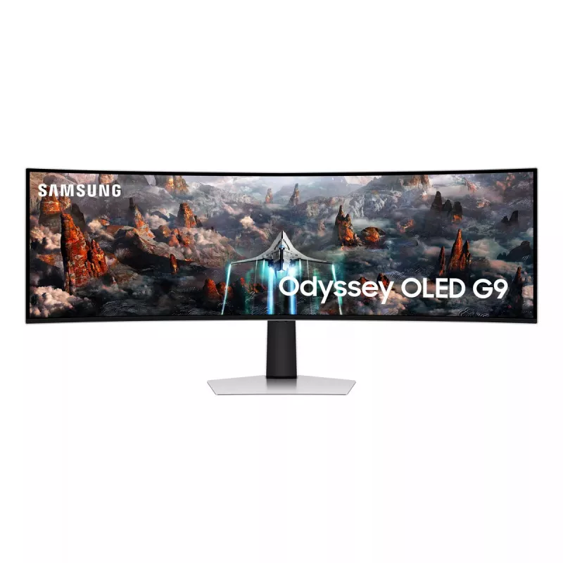 Samsung G93SC monitorius 124,5 cm (49 col.) 5120 x 1440 pikselių Dual QHD OLED sidabrinis