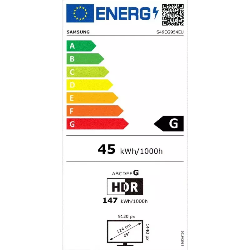 Samsung G95C monitorius 124,5 cm (49 colių) 5120 x 1440 pikselių Dual QHD LED juodas