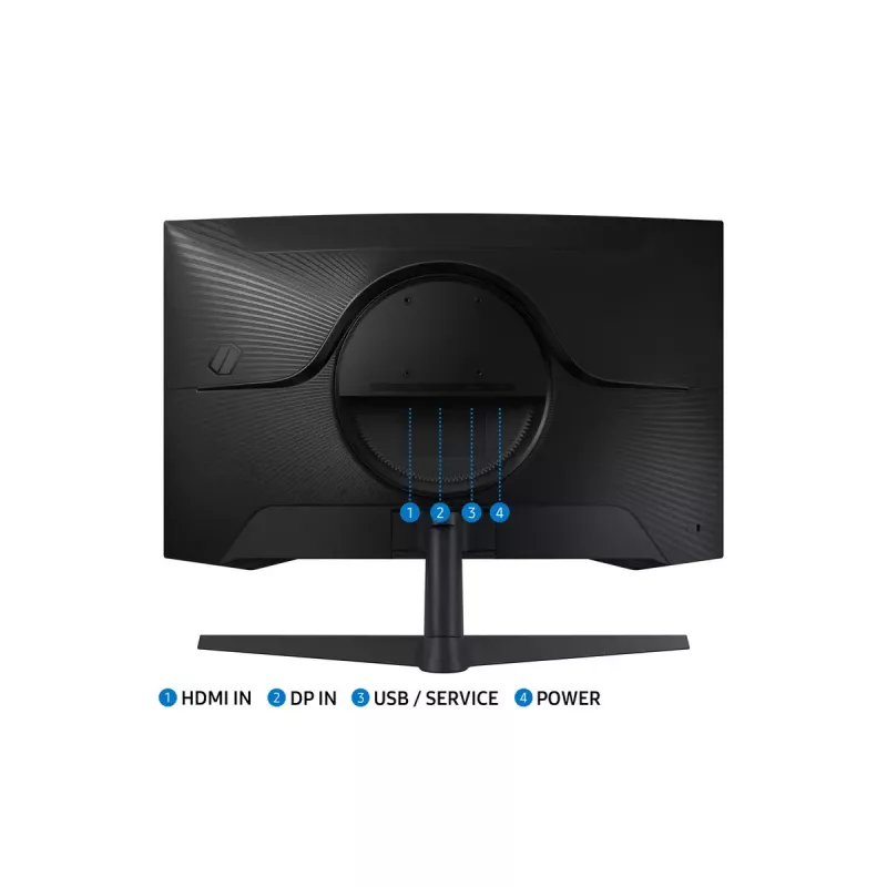 Monitorius Samsung G55C 27 colių Quad HD 2560x1440 VA LED lenktas 1000R, 165Hz, 1ms, FreeSync, VESA, juodas
