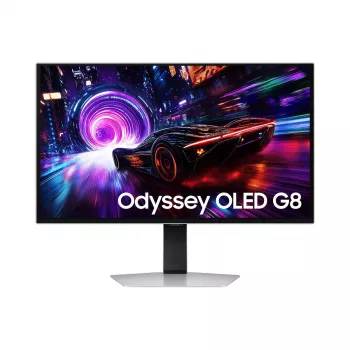 Monitorius Samsung G81SF 68,6 cm (27 colių) 4K Ultra HD OLED sidabrinis