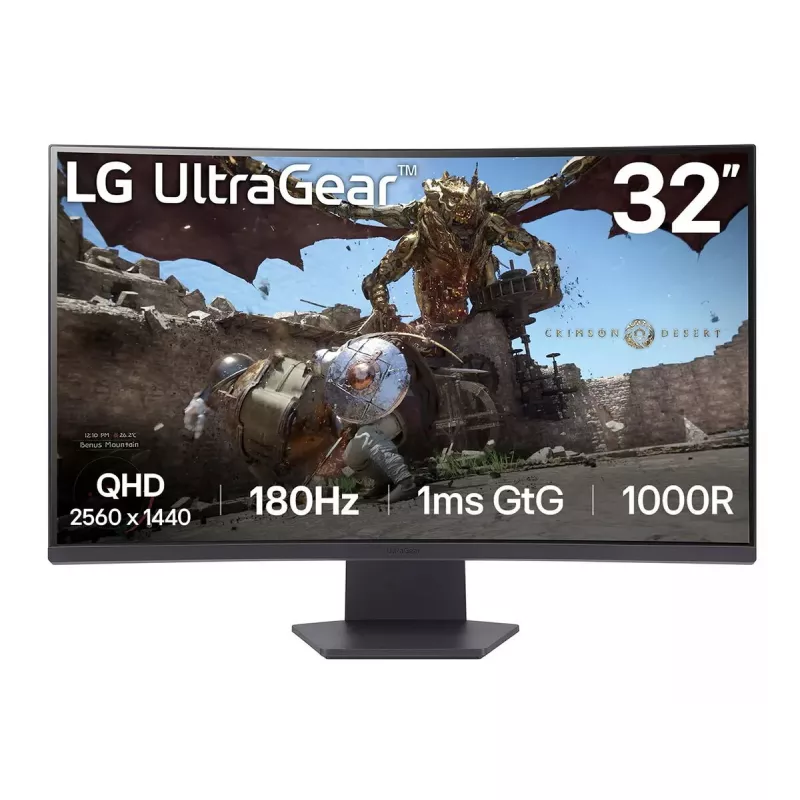 LG 32GS60QC-B kompiuterio monitorius 80 cm (31,5 colio) 2560 x 1440 pikselių Quad HD LCD juodas