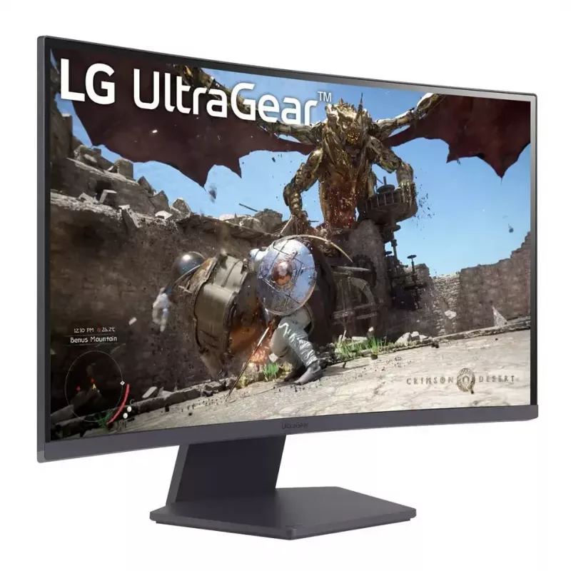 27 colių lenktas žaidimų monitorius LG 27GS60QC-B — 27 colių VA QHD 2560x1440, 180 Hz, 1 ms, HDR10, FreeSync, 1000R