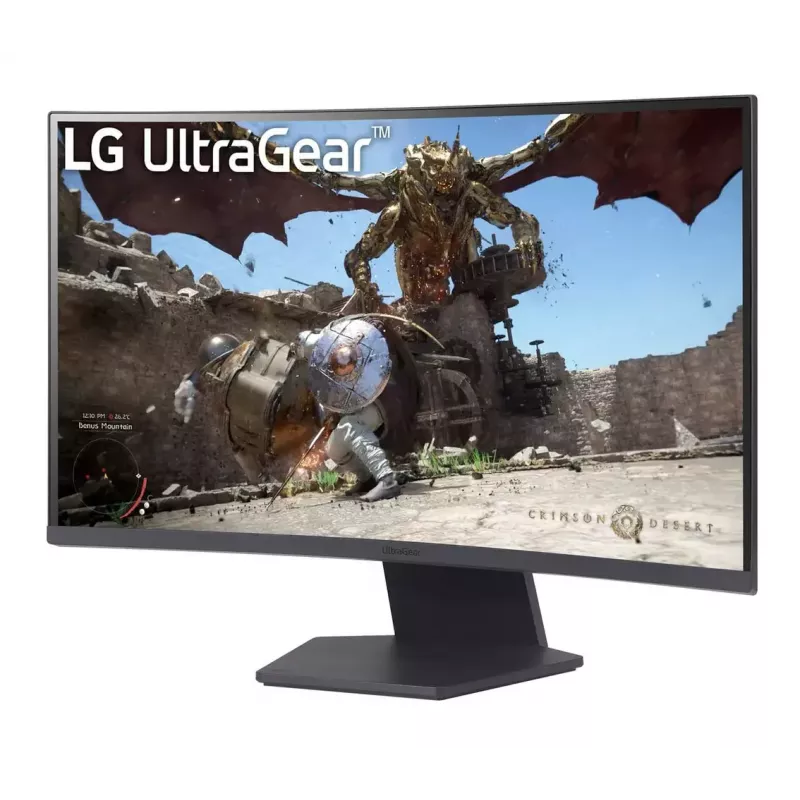 27 colių lenktas žaidimų monitorius LG 27GS60QC-B — 27 colių VA QHD 2560x1440, 180 Hz, 1 ms, HDR10, FreeSync, 1000R