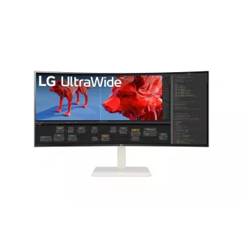 LG 38BR85QC-W monitor kompiuterinis 96,5 cm (38 colių) 3840 x 1600 UltraWide Quad HD+ LCD baltas