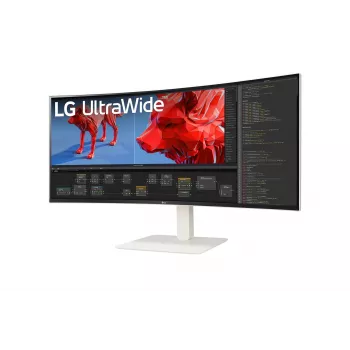 LG 38BR85QC-W monitor kompiuterinis 96,5 cm (38 colių) 3840 x 1600 UltraWide Quad HD+ LCD baltas