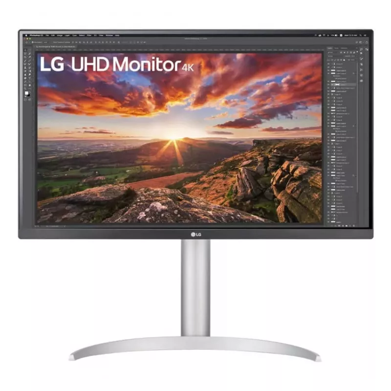 27 colių LG 27UP850K-W.AEU 4K UHD IPS LED monitorius, 3840×2160, HDR10, 60Hz, 5ms, USB-C PD 90W, 2×USB-C, 2×HDMI, DisplayPort 1.4