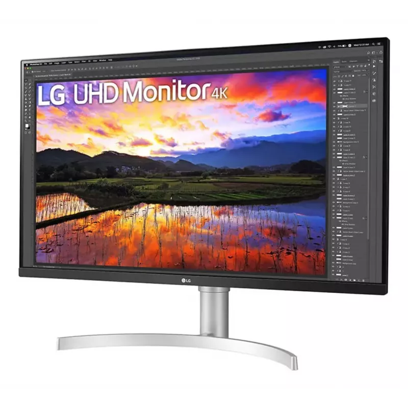 Monitorius LG 32UN650K-W 32 colių 4K UHD IPS LED, 3840×2160, 10 bitų, HDR efektas, 60 Hz, 5 ms, 350 cd/m², garsiakalbiai, VESA, aukščio/pasvirimo reguliavimas