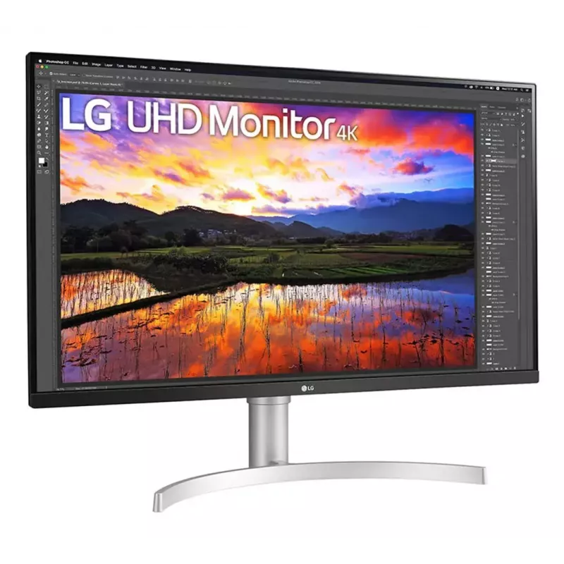 Monitorius LG 32UN650K-W 32 colių 4K UHD IPS LED, 3840×2160, 10 bitų, HDR efektas, 60 Hz, 5 ms, 350 cd/m², garsiakalbiai, VESA, aukščio/pasvirimo reguliavimas
