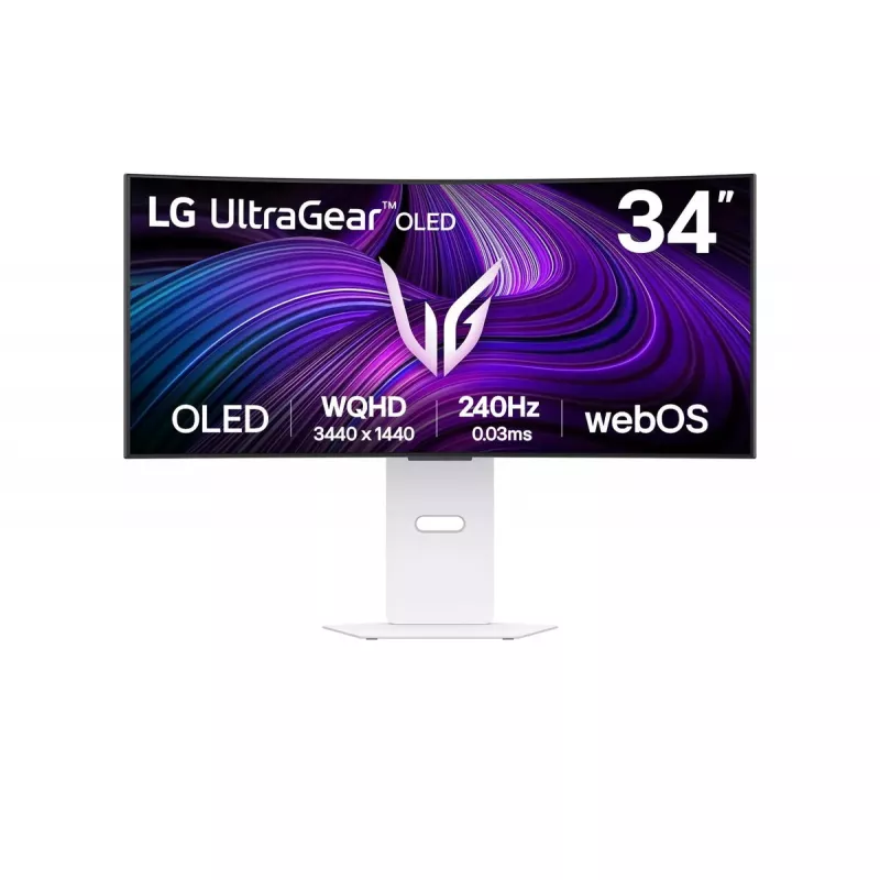 LG 34GX90SA-W monitor kompiuterinis 86,4 cm (34 colių) 3440 x 1440 pikselių Wide Quad HD OLED baltas