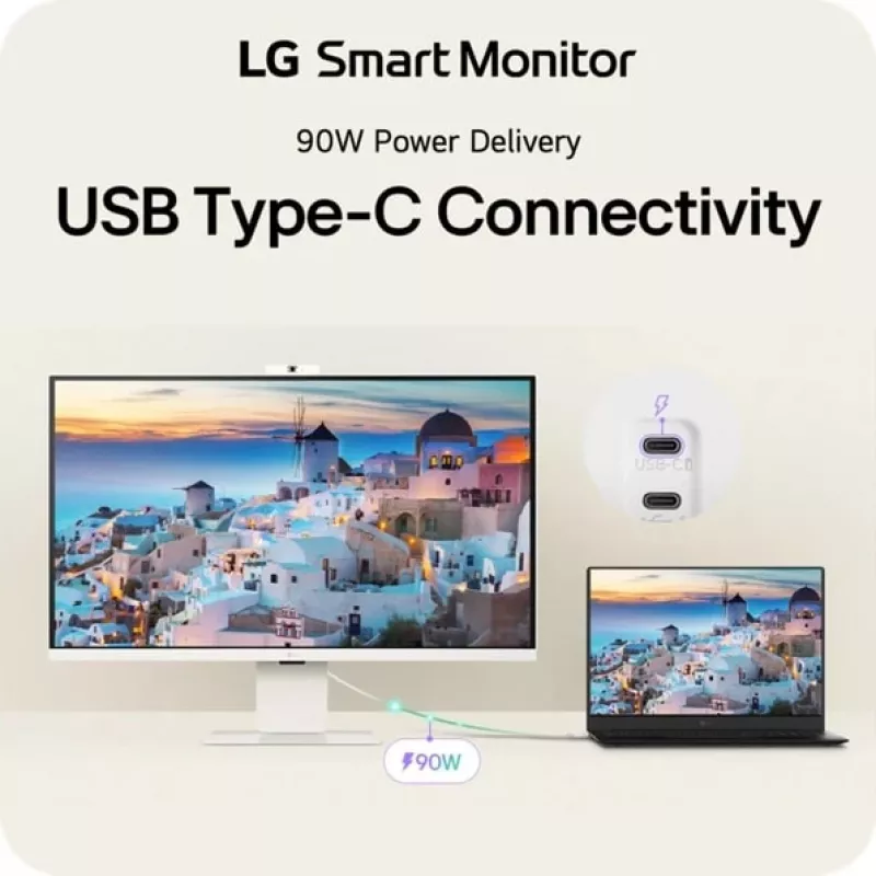 LG 32U850SA-W monitor kompiuterinis 80 cm (31,5 colio) 3840 x 2160 pikselių 4K Ultra HD LED baltas